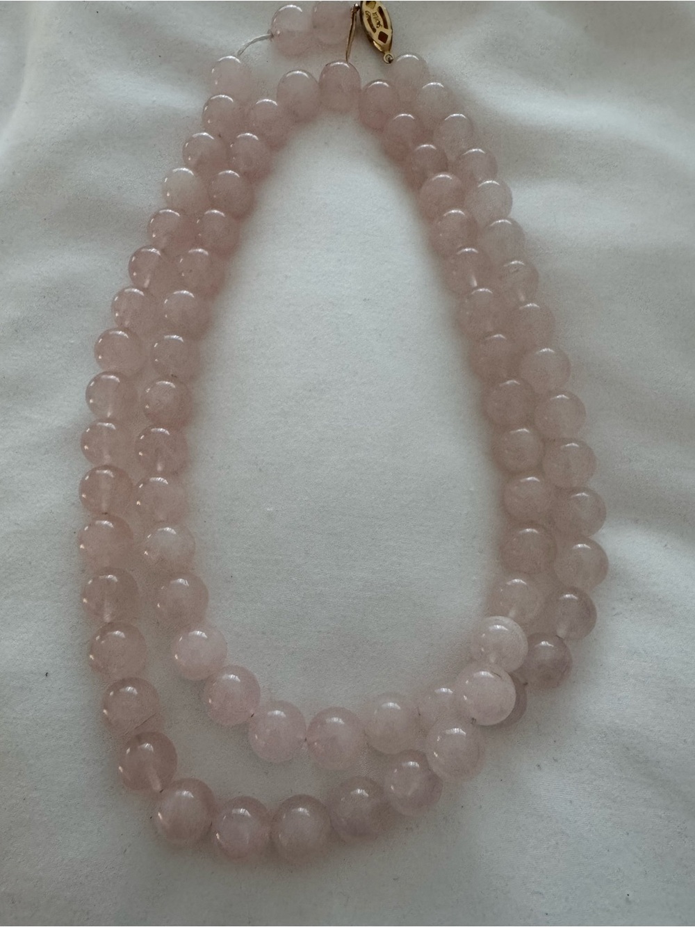 Rose Quartz Beaded Necklace - Pink Gemstone Strand